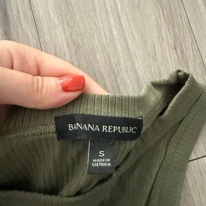 Banana Republic Sage Green Ribbed Tank